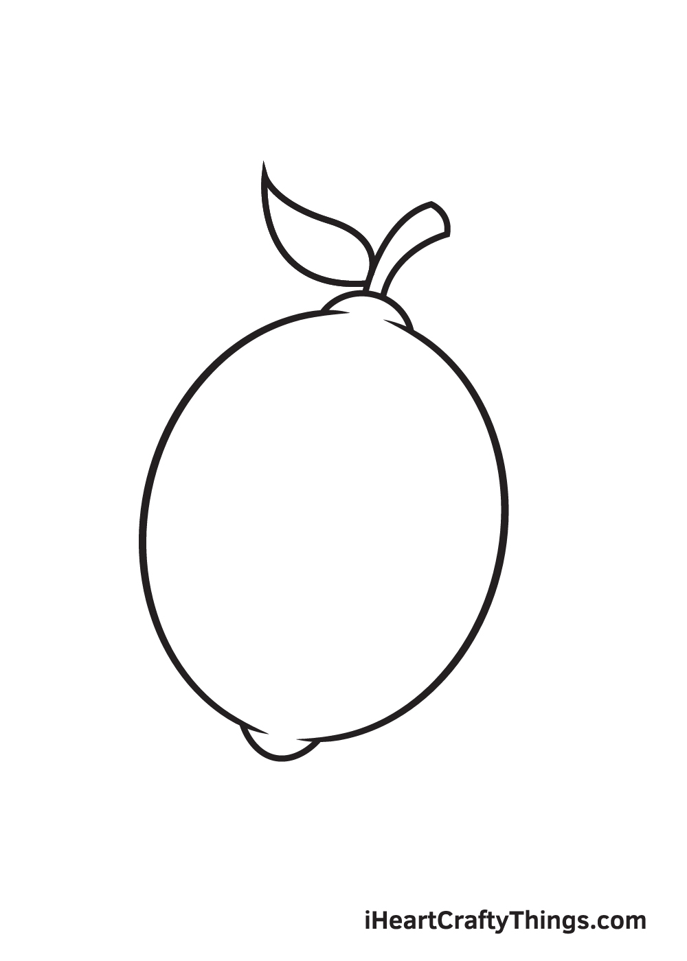 lemon drawing black and white