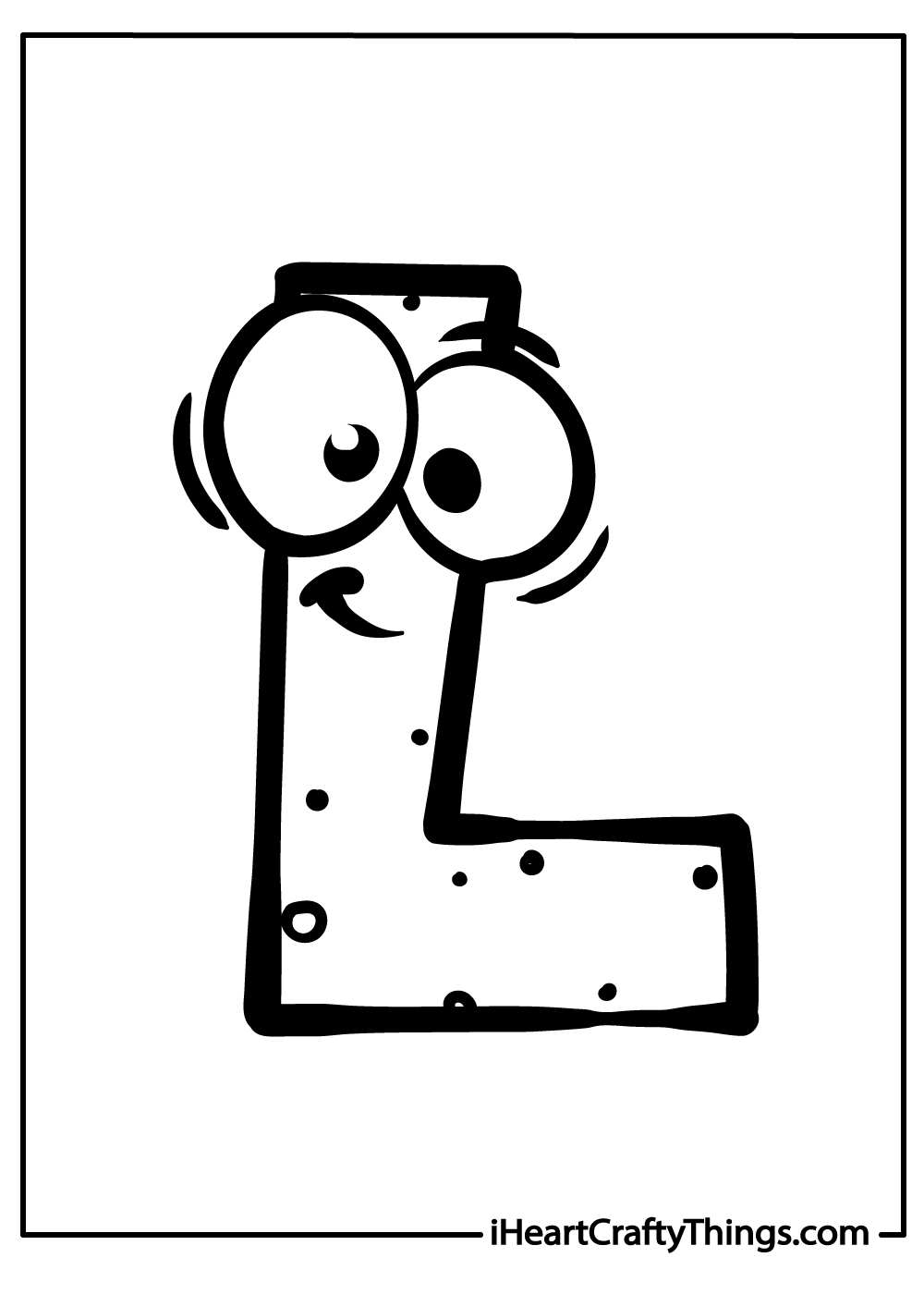new letter L coloring printable