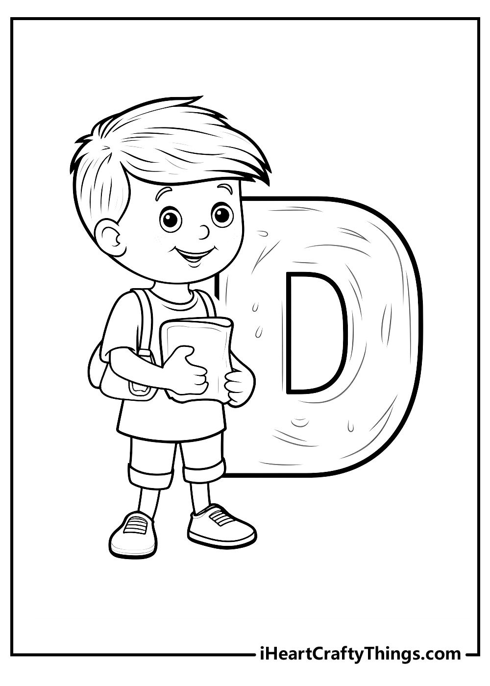 letter D coloring pages