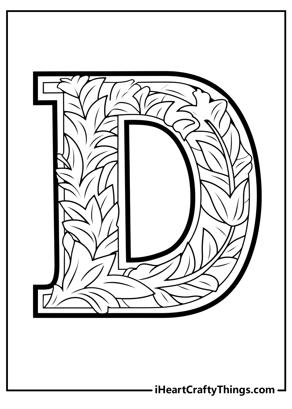capital letter D coloring pages