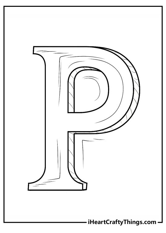 Letter P coloring pages