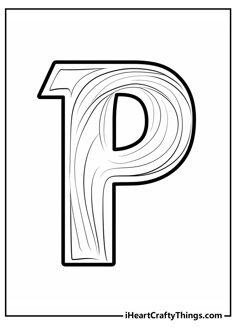 letter P coloring sheet free download