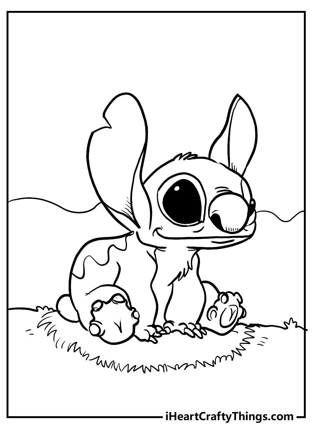 black-and-white lilo and stitch coloring pages