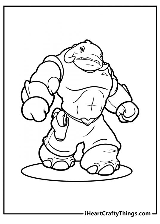 Free printable coloring picture featuring powerful and intimidating Lilo and Stitch character Gantu