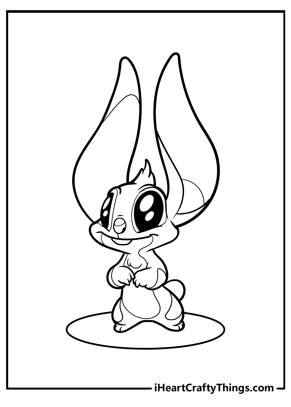 disney stitch colouring pages free print out