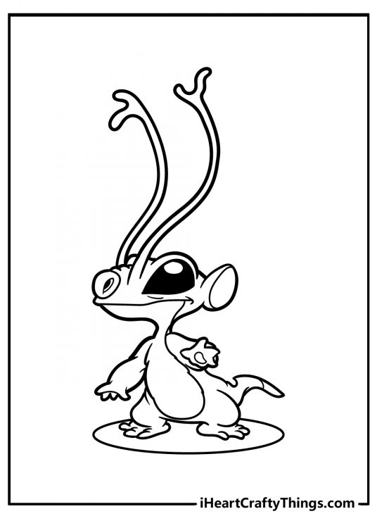 Free printable picture for children presenting character Sparky from Lilo and Stitch