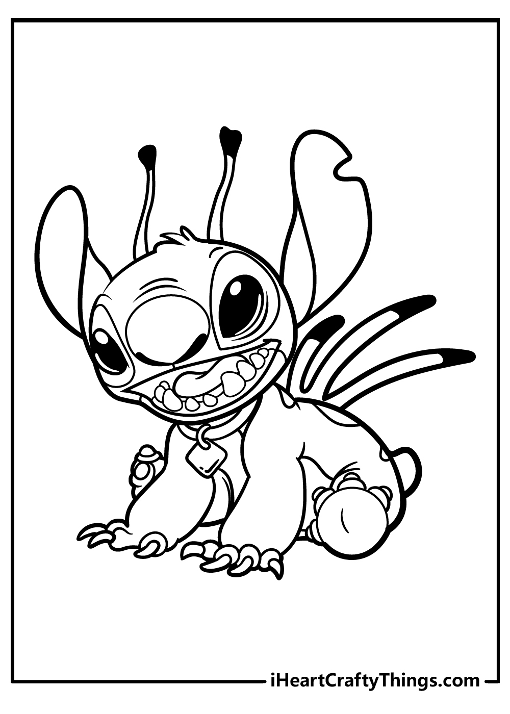 8 Cute Stitch Colouring Pages