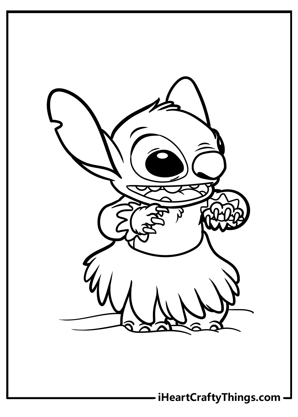 disney stitch coloring pages free printable
