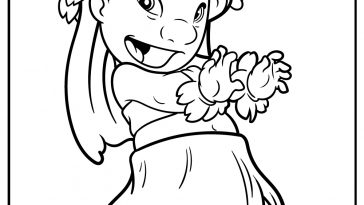 coloring pages lilo and stitch