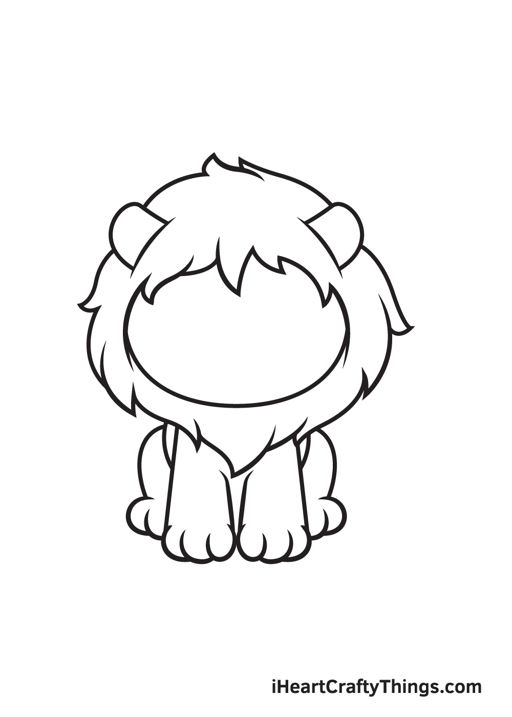lion drawing step 6