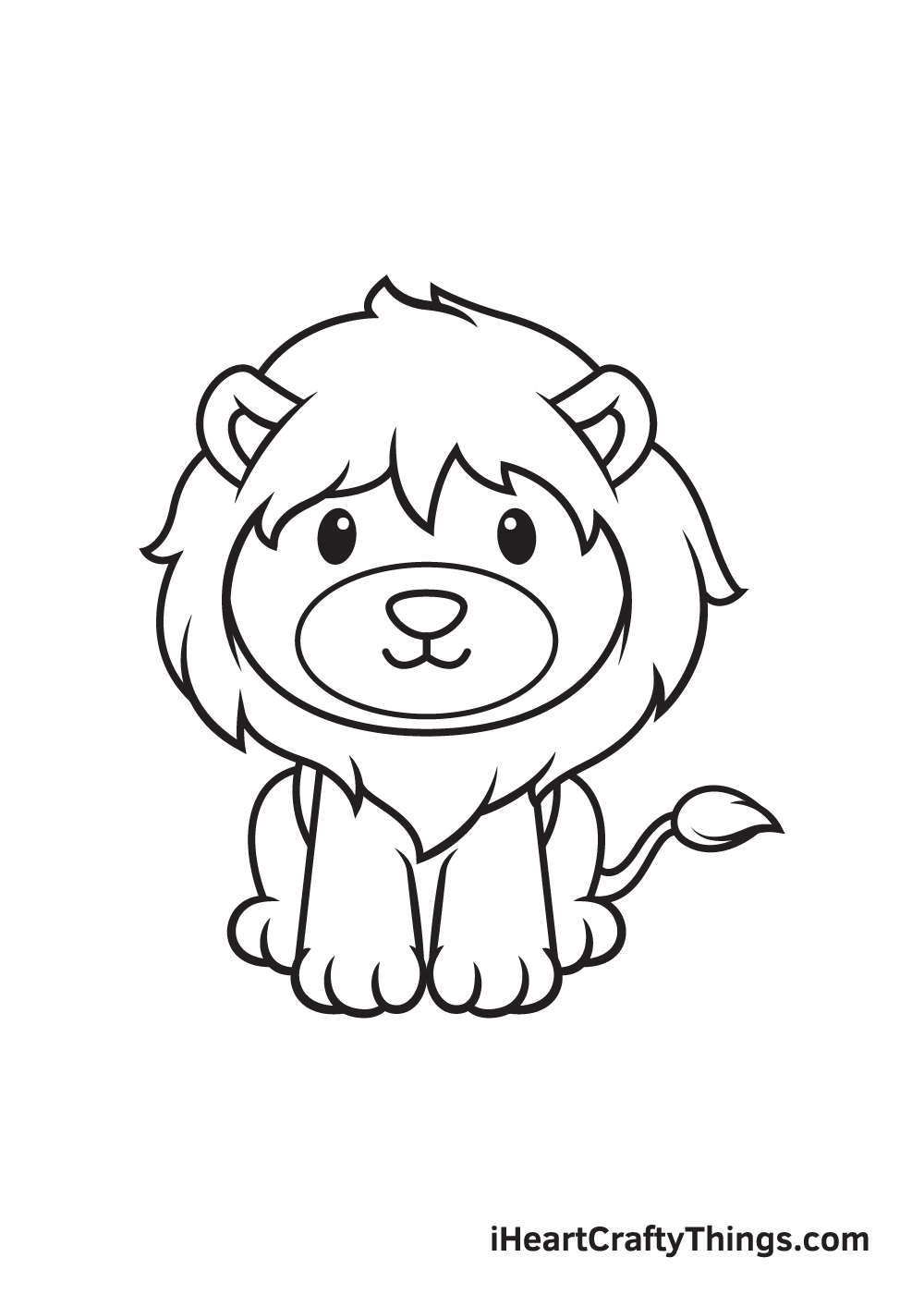 lion drawing step 9