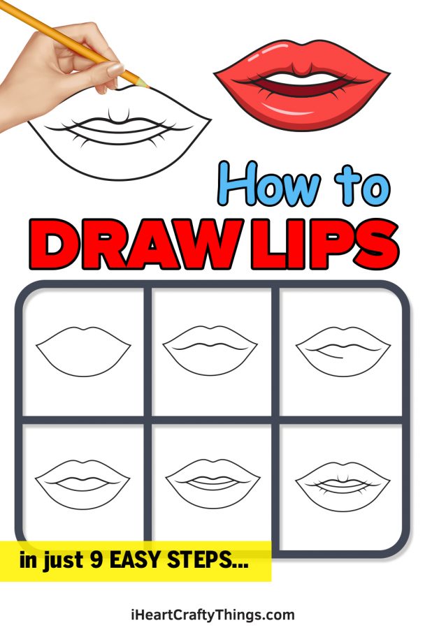 Lips Drawing - How To Draw Lips Step By Step