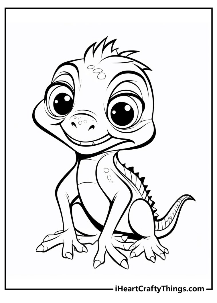 15 Free Lizard Coloring Pages: Printable Cute, Realistic PDF