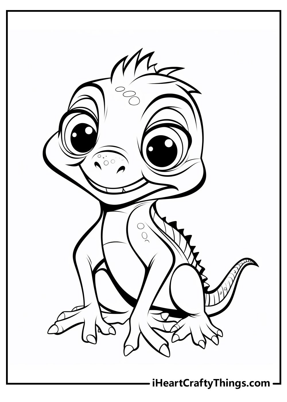 cute lizard coloring pages free download