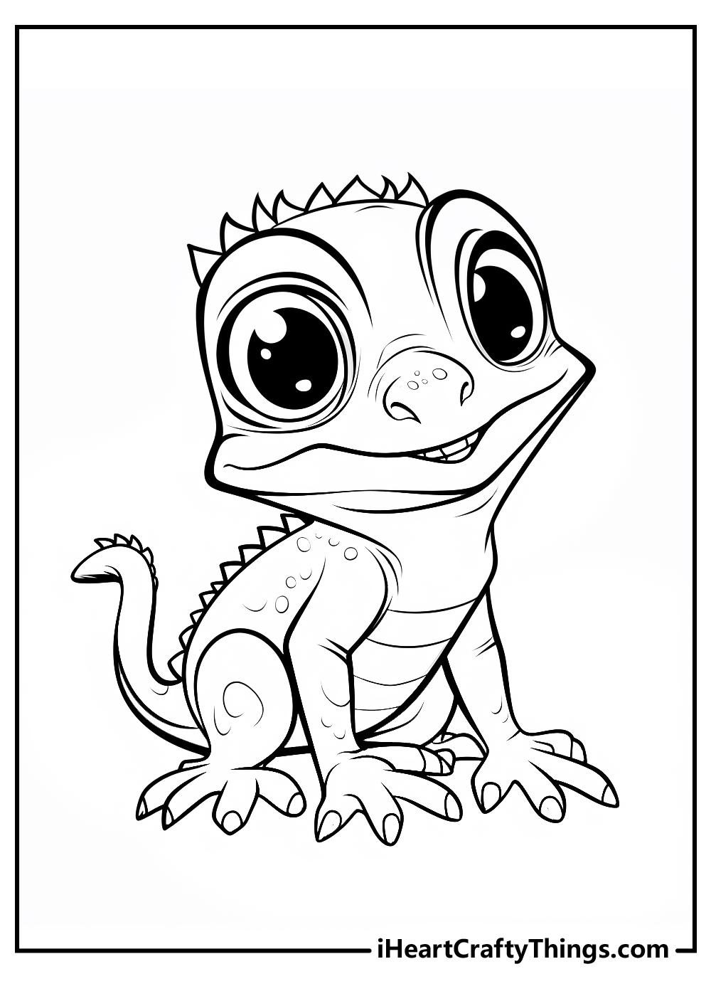 little lizard coloring printable