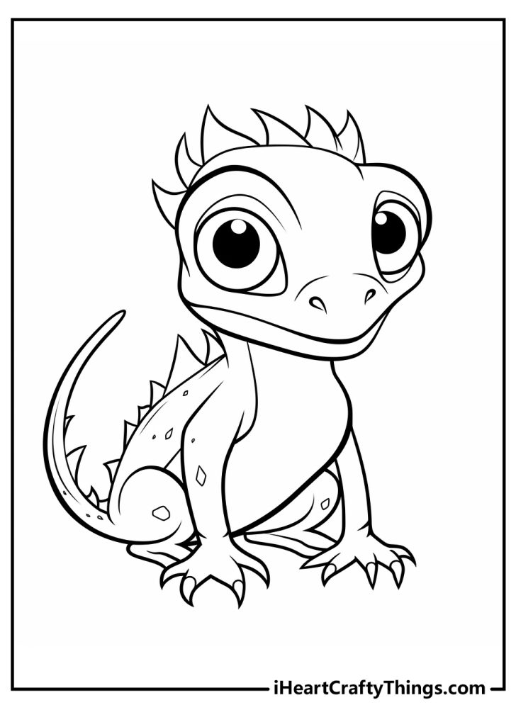 15 Free Lizard Coloring Pages: Printable Cute, Realistic PDF