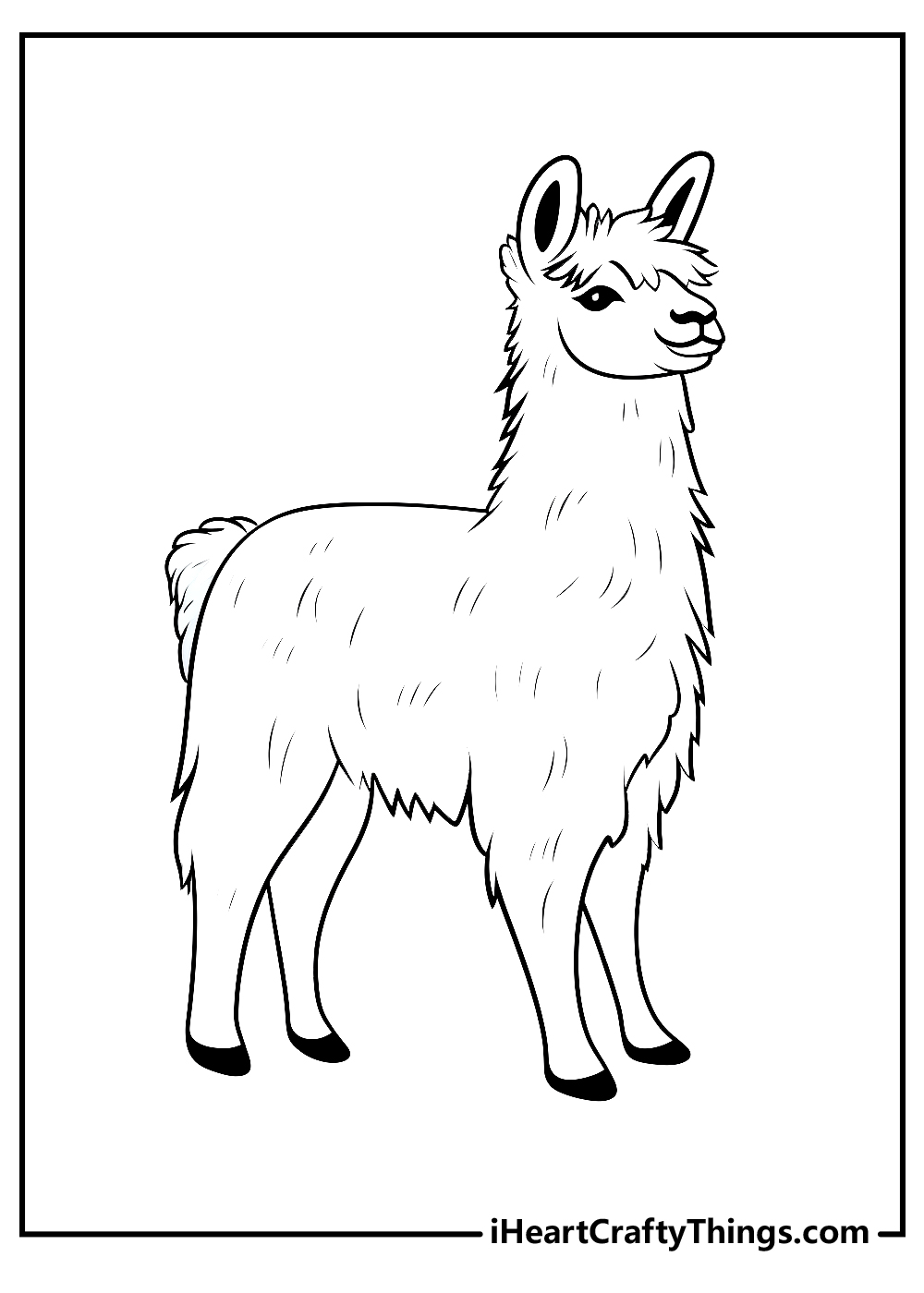 original llama coloring pages