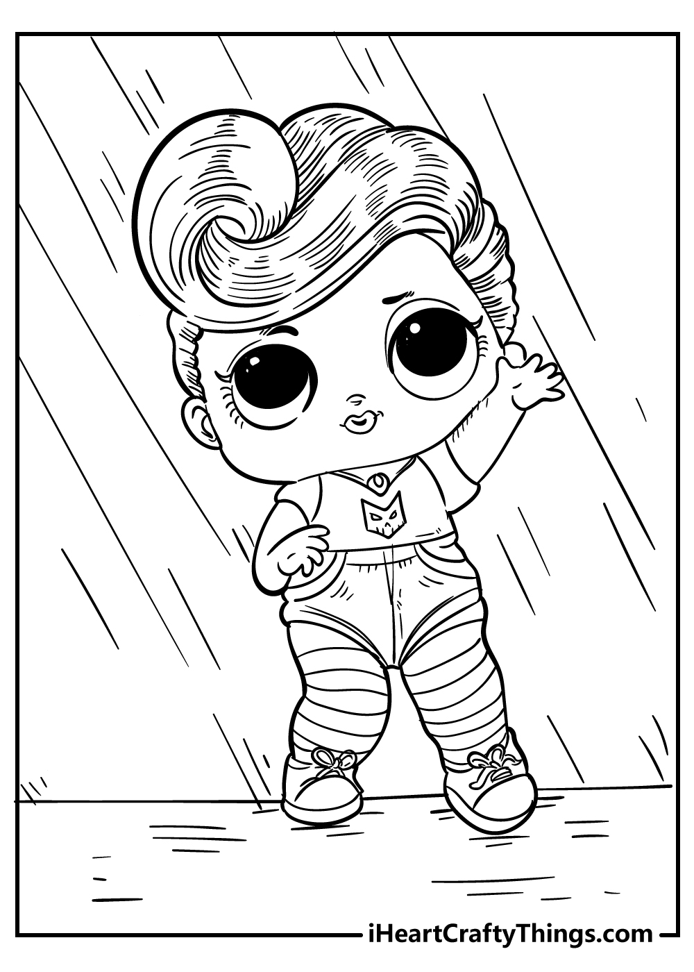 LOL doll coloring pages black and white download free
