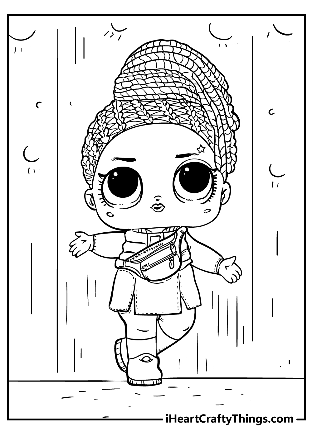 free surprise LOL doll coloring page