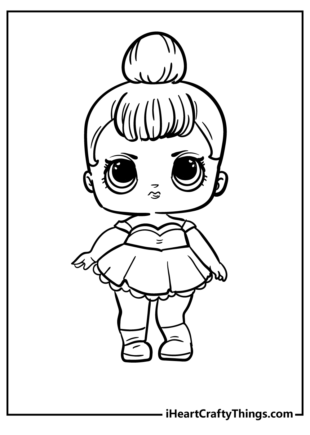 Free Printable Paper Doll Coloring Page - Pjs and Paint