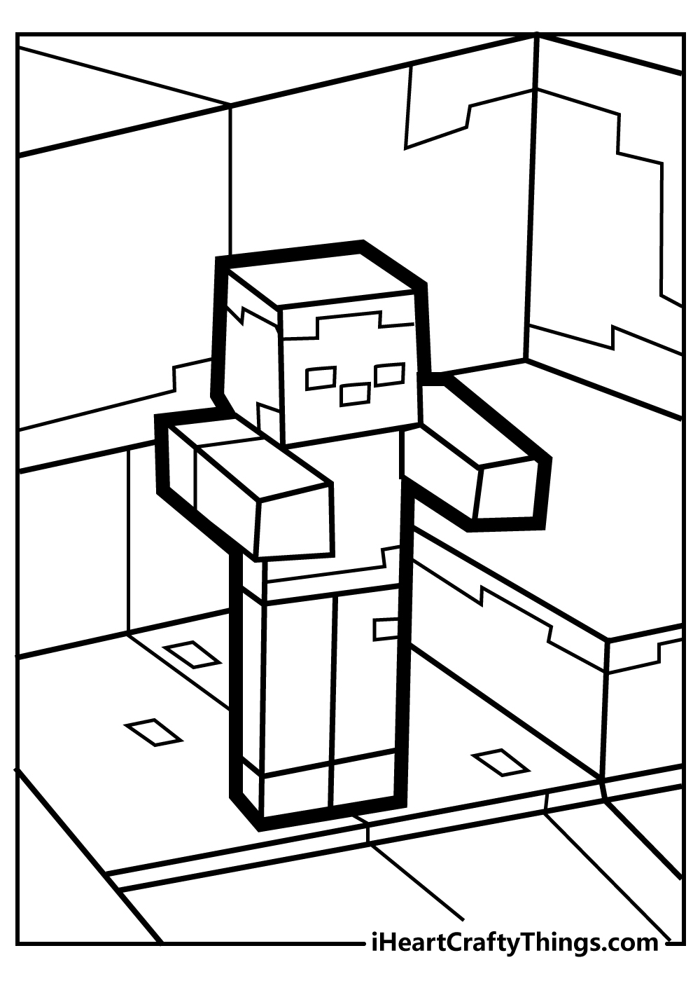 Minecraft Sword - Coloring Page (Minecraft)