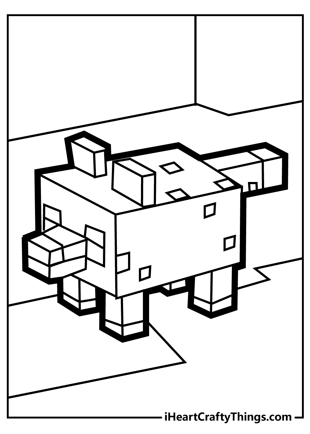 Minecraft to print for free - Simple Minecraft coloring page. From the  gallery : Minecraft. J…