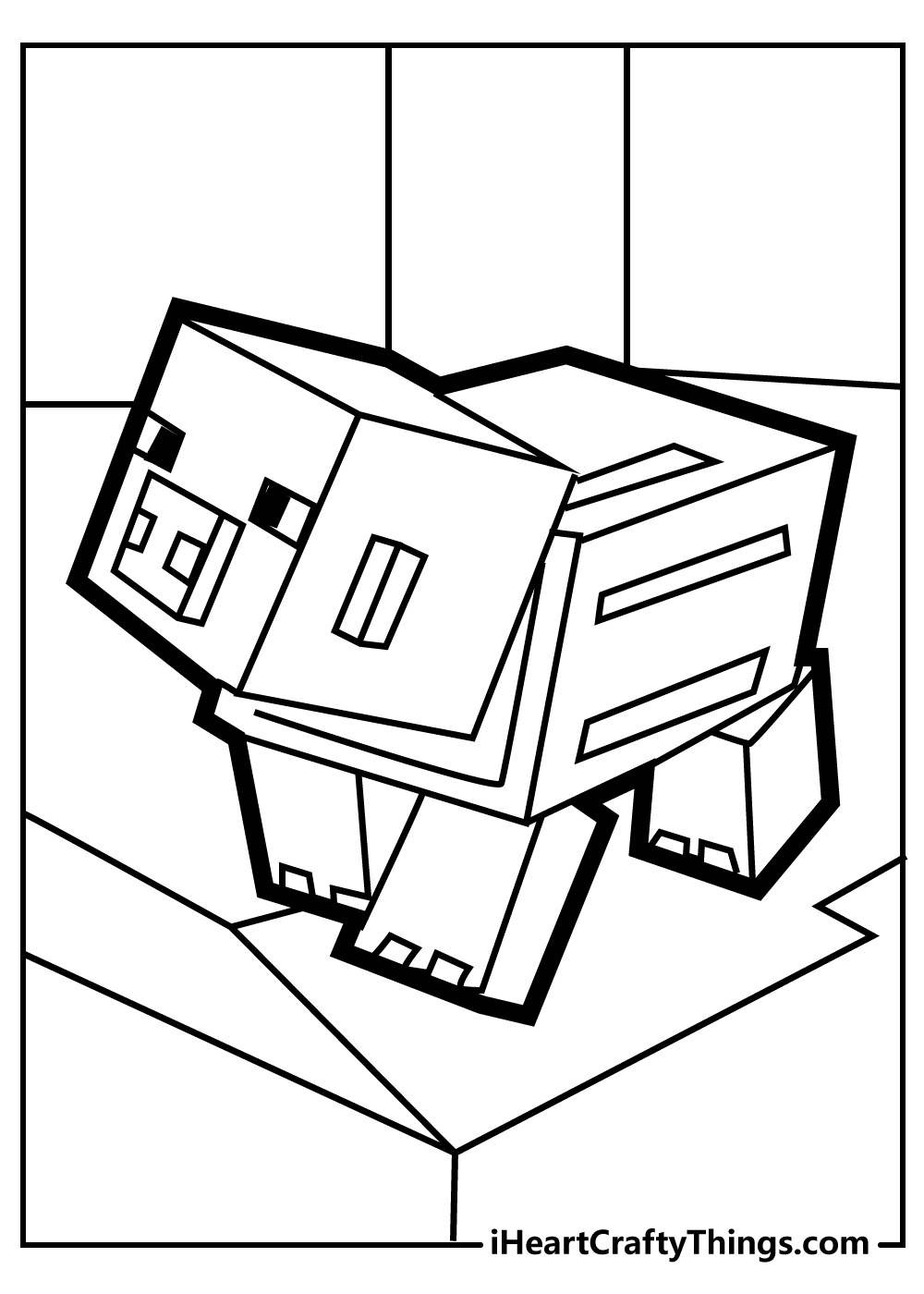 new minecraft characters colouring pages