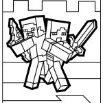 new minecraft coloring page free image