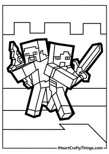 Minecraft coloring pages featured image