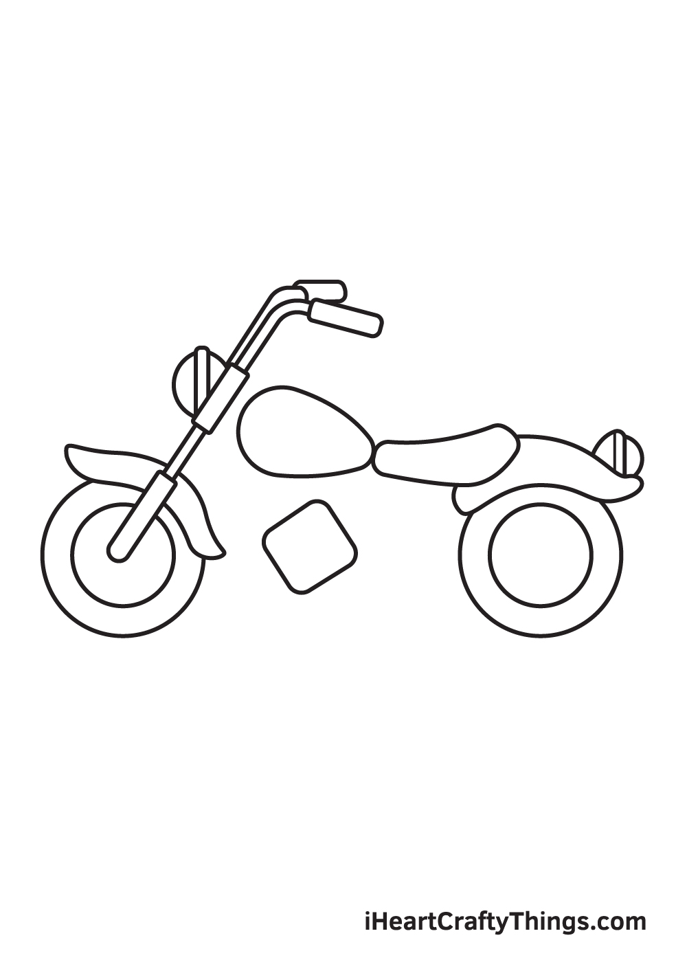 motorcycle drawing step 6