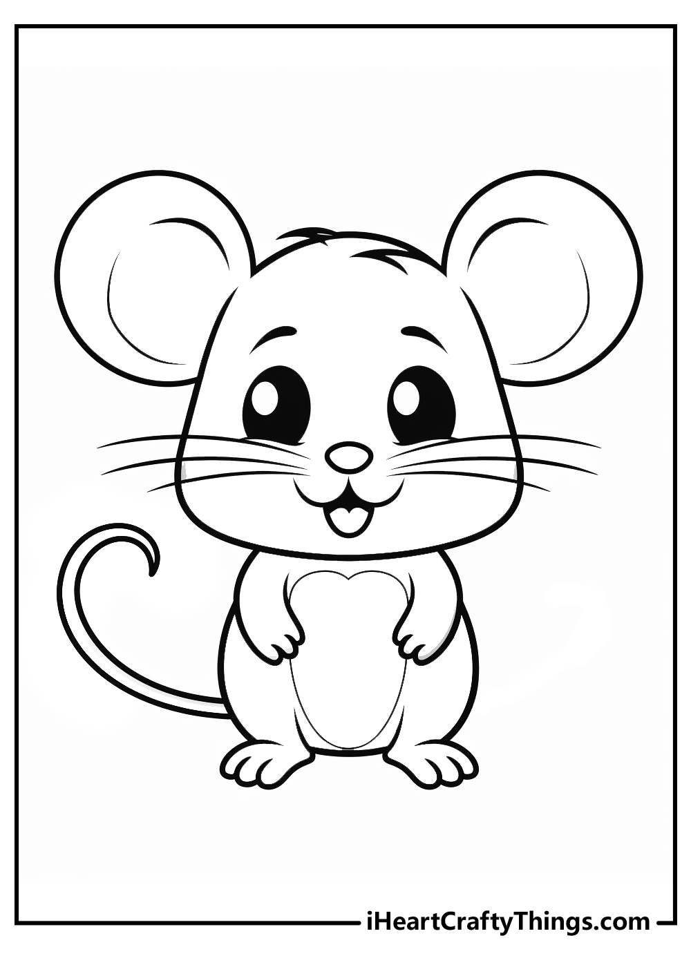 mouse coloring printable for kids