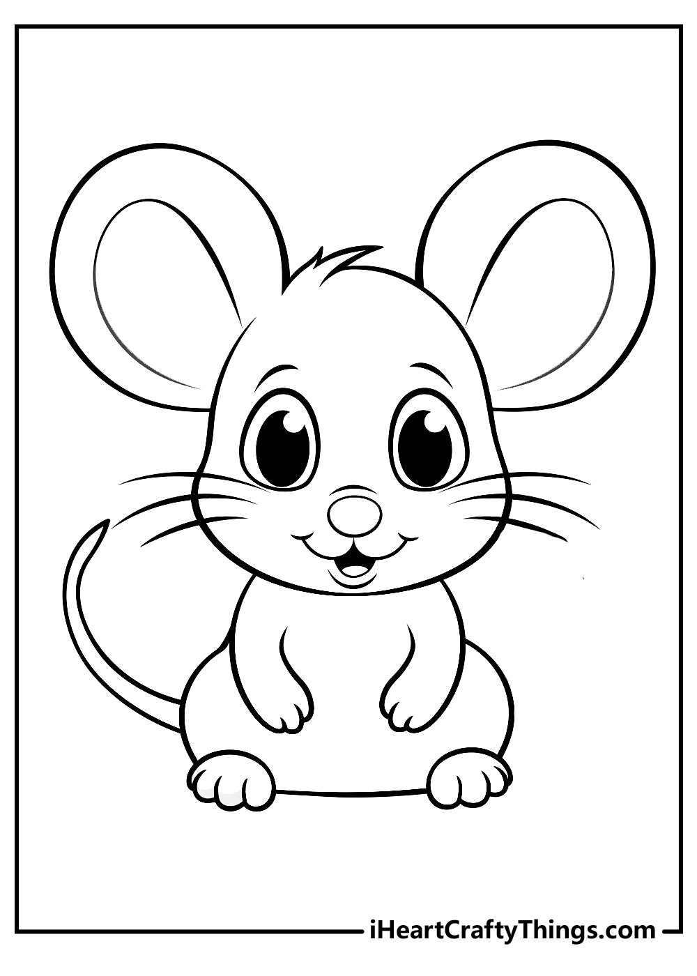 black-and-white mouse coloring pages