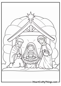 Nativity Coloring Pages (100% Free Printables)