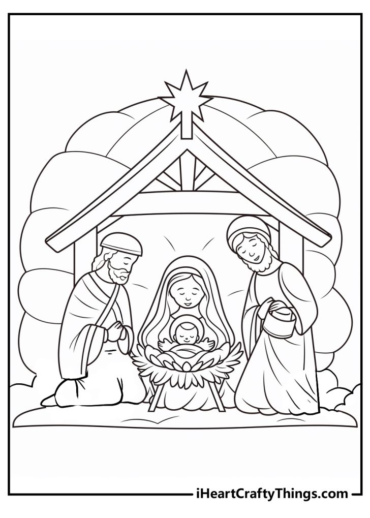 Nativity Coloring Pages (100% Free Printables)