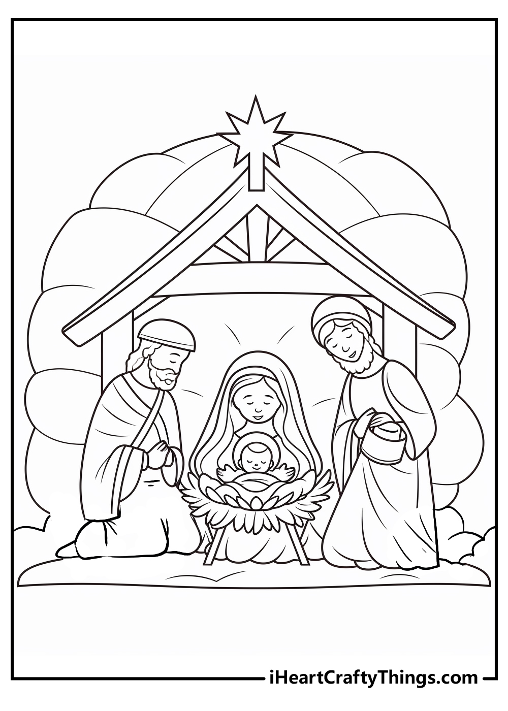 original nativity coloring pages
