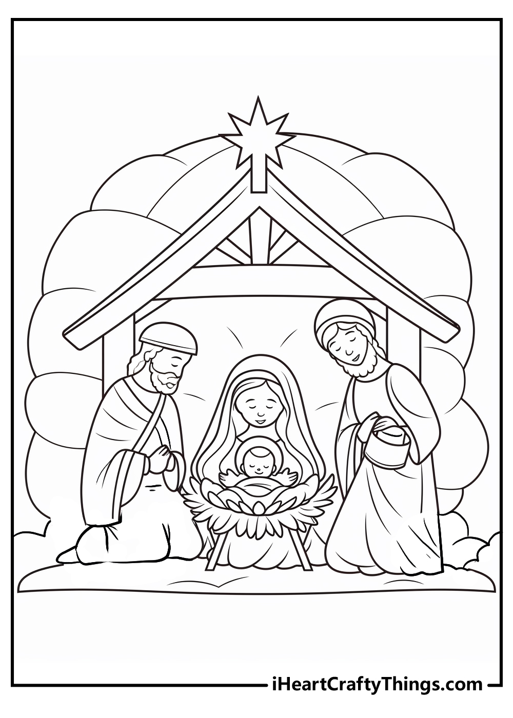 Nativity coloring pages