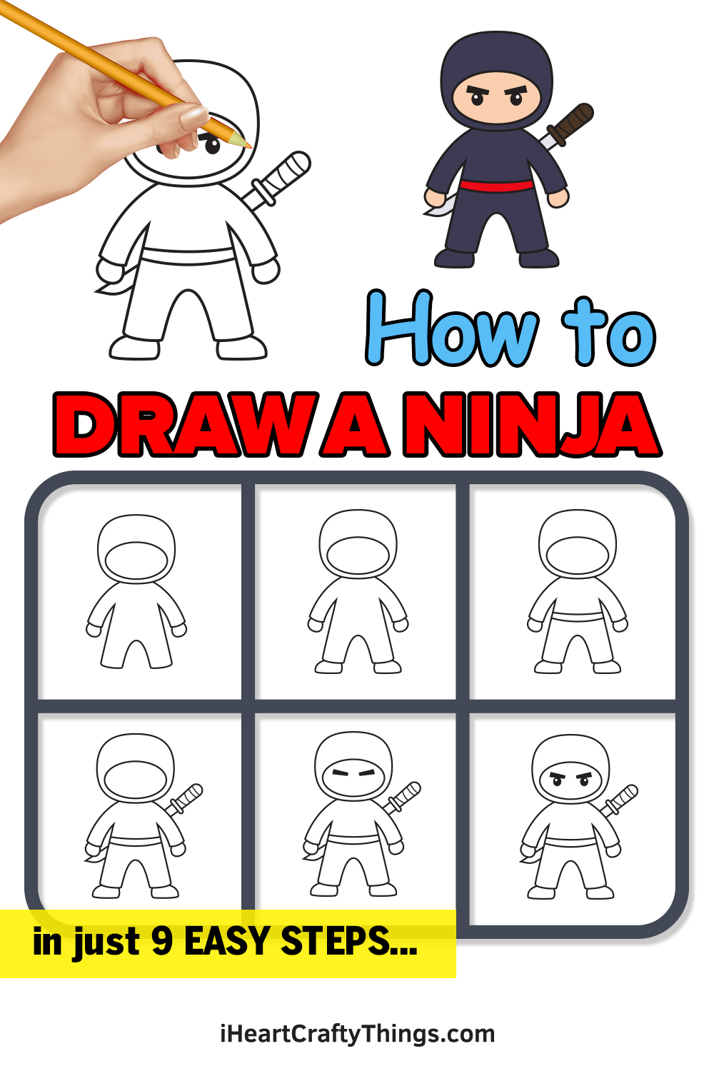 how to draw a ninja in 9 easy steps