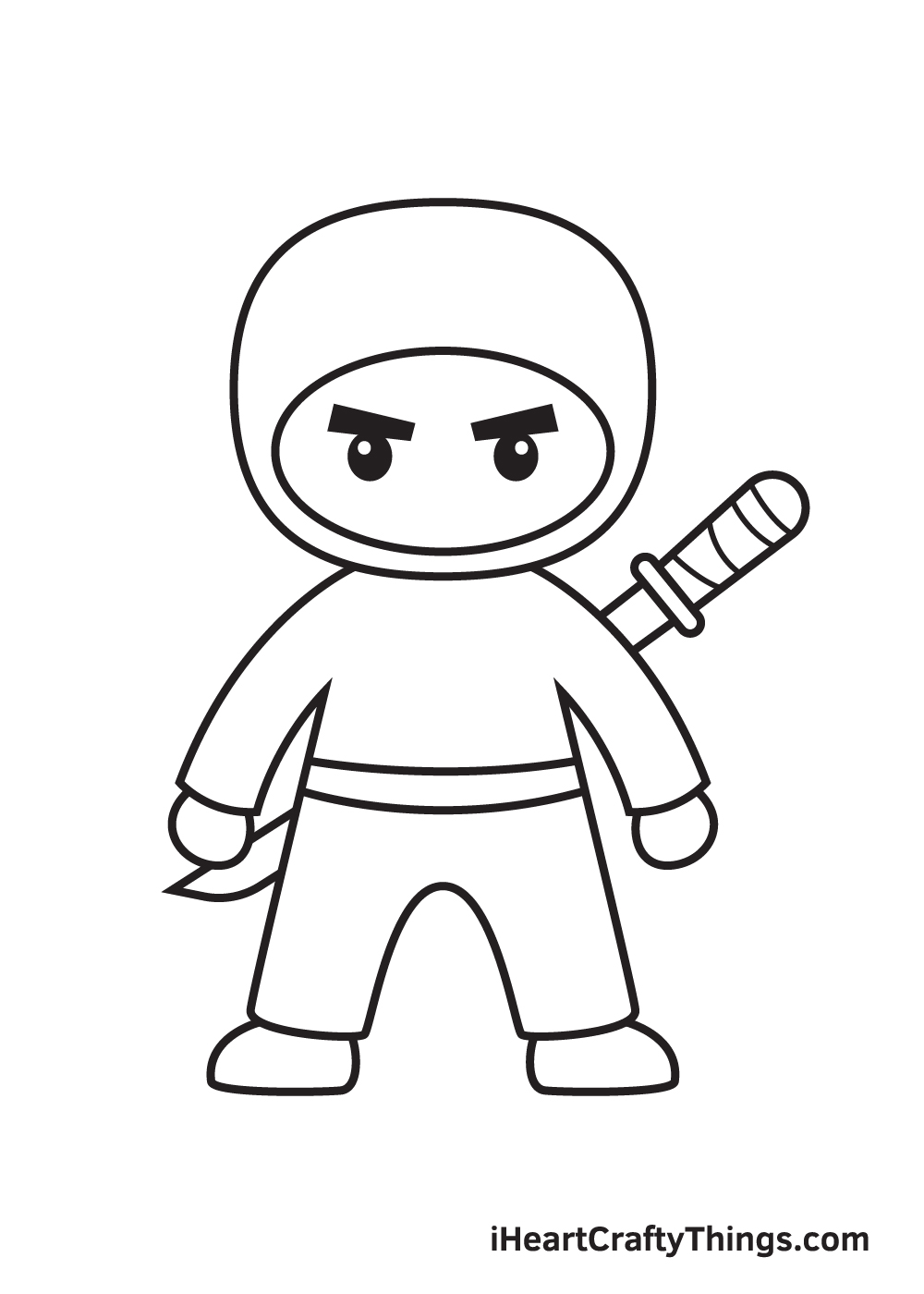 ninja drawing step 9