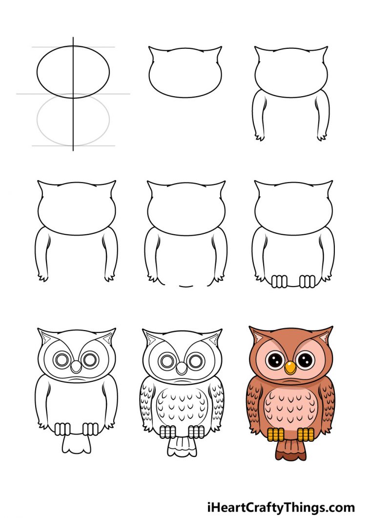 Owl Drawing How To Draw An Owl Step By Step