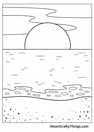 Ocean Drawing - How To Draw An Ocean Step By Step