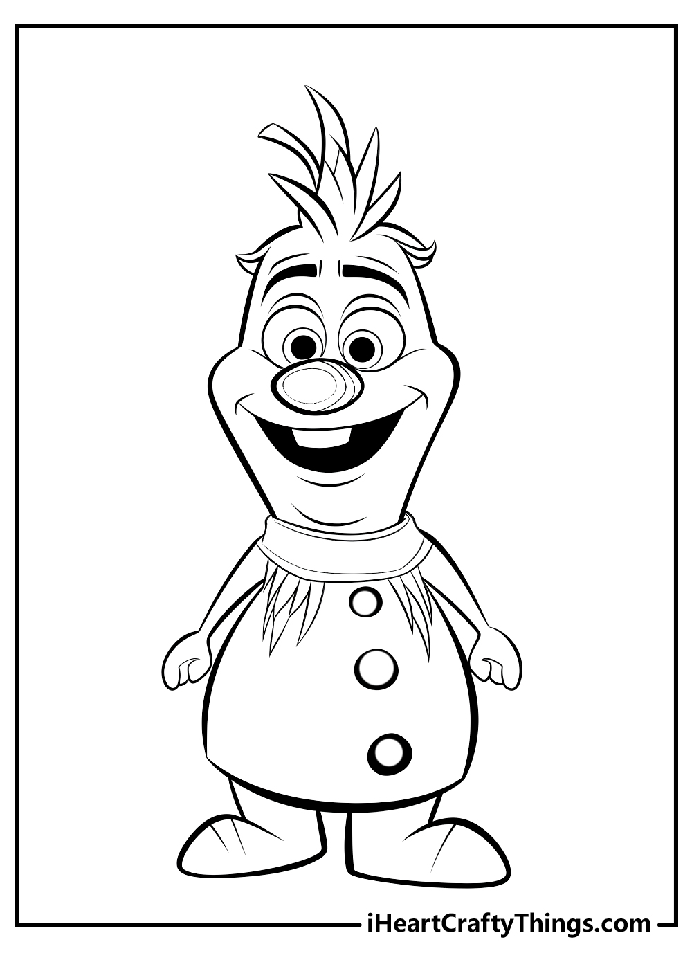 olaf from frozen coloring printable