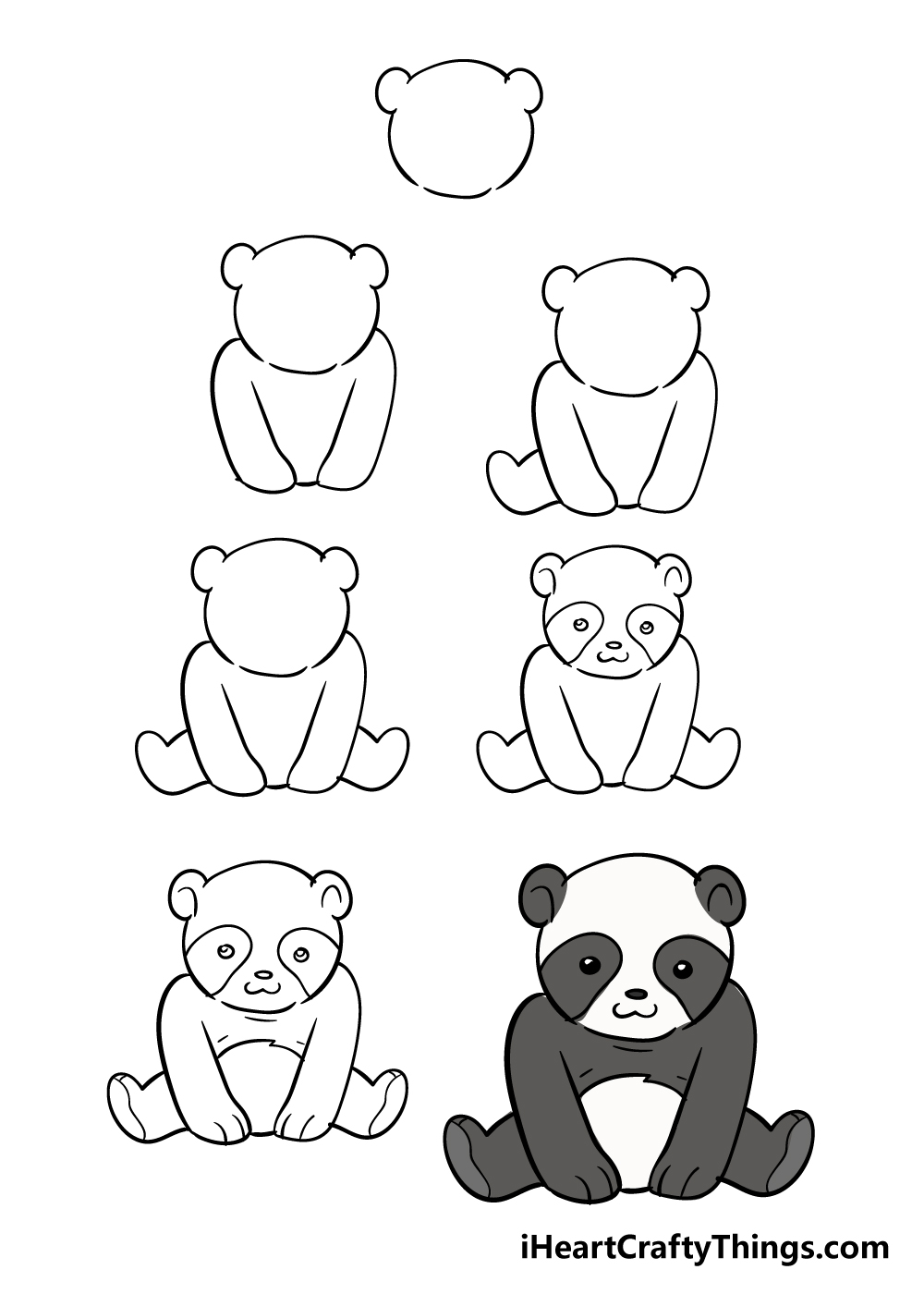 How To Draw A Step By Step Panda