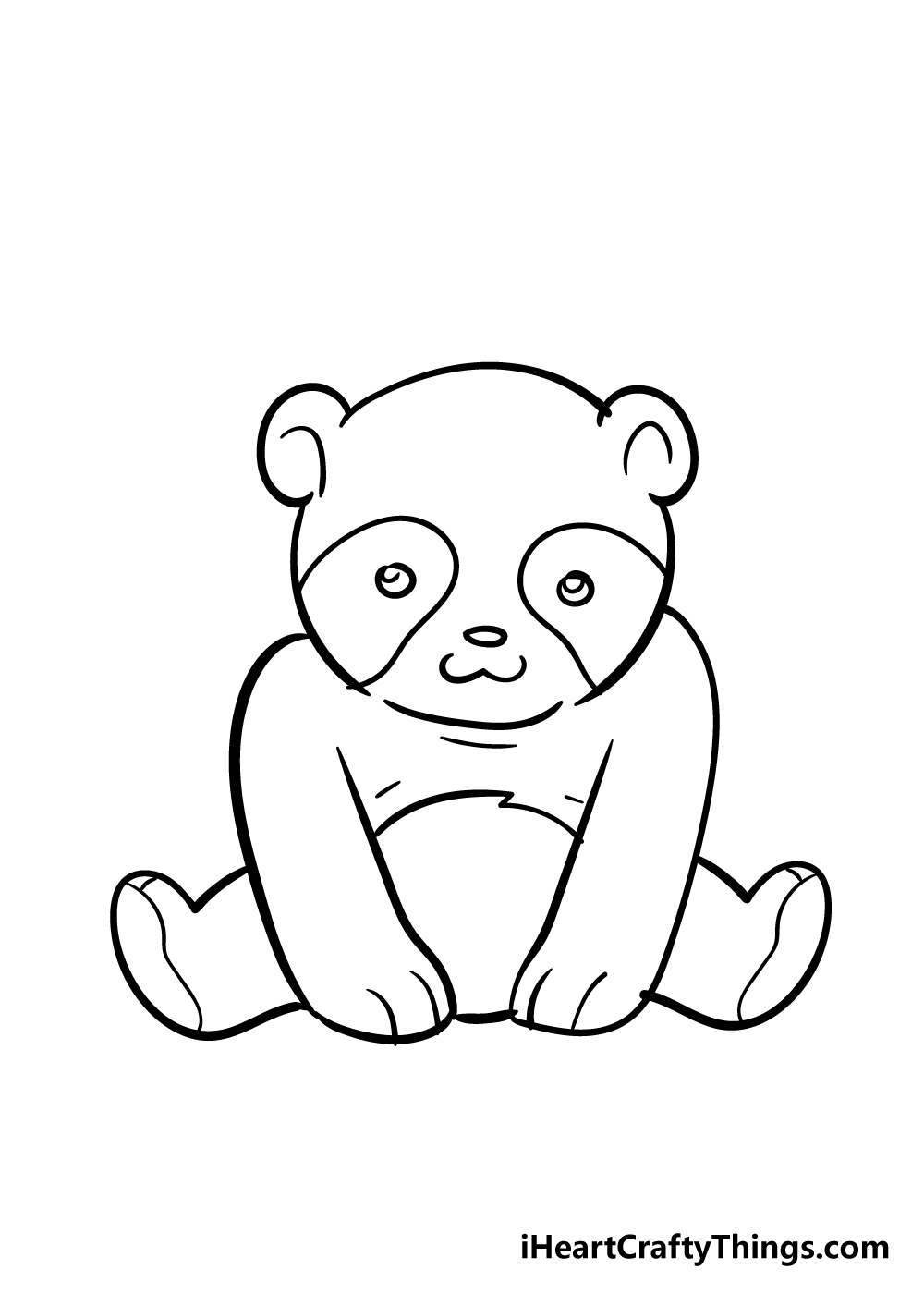 Stylized Giant panda full body drawing Simple  Stock Illustration  93739102  PIXTA