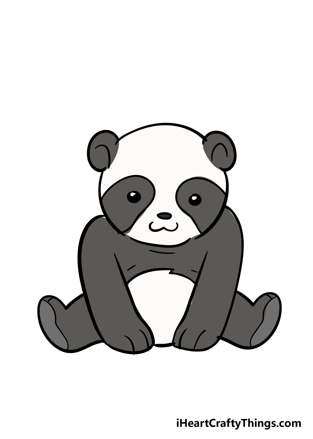How to draw a cute panda - Easy animals to draw for kids-saigonsouth.com.vn