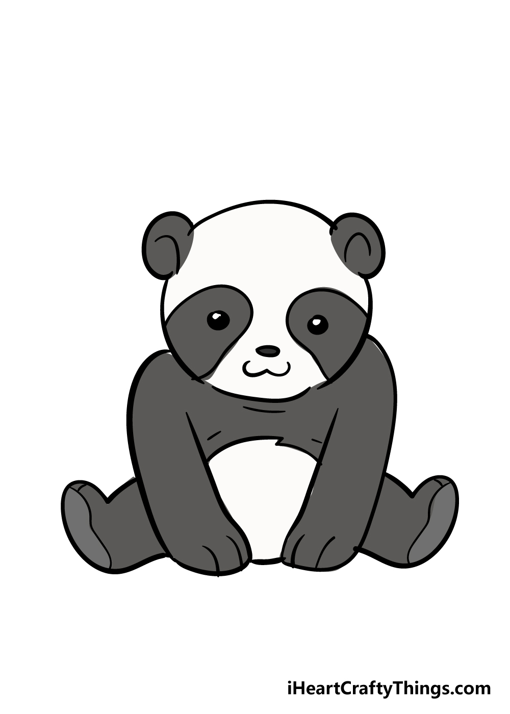 Panda Drawing - How To Draw A Panda Step By Step