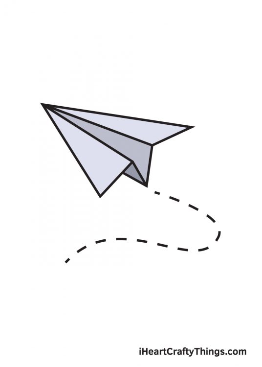 Paper Airplane Drawing - How To Draw A Paper Airplane Step By Step