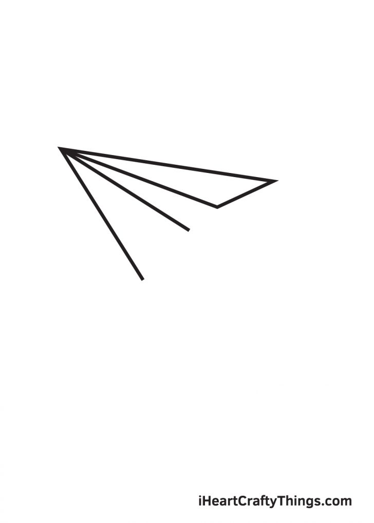 Paper Airplane Drawing - How To Draw A Paper Airplane Step By Step