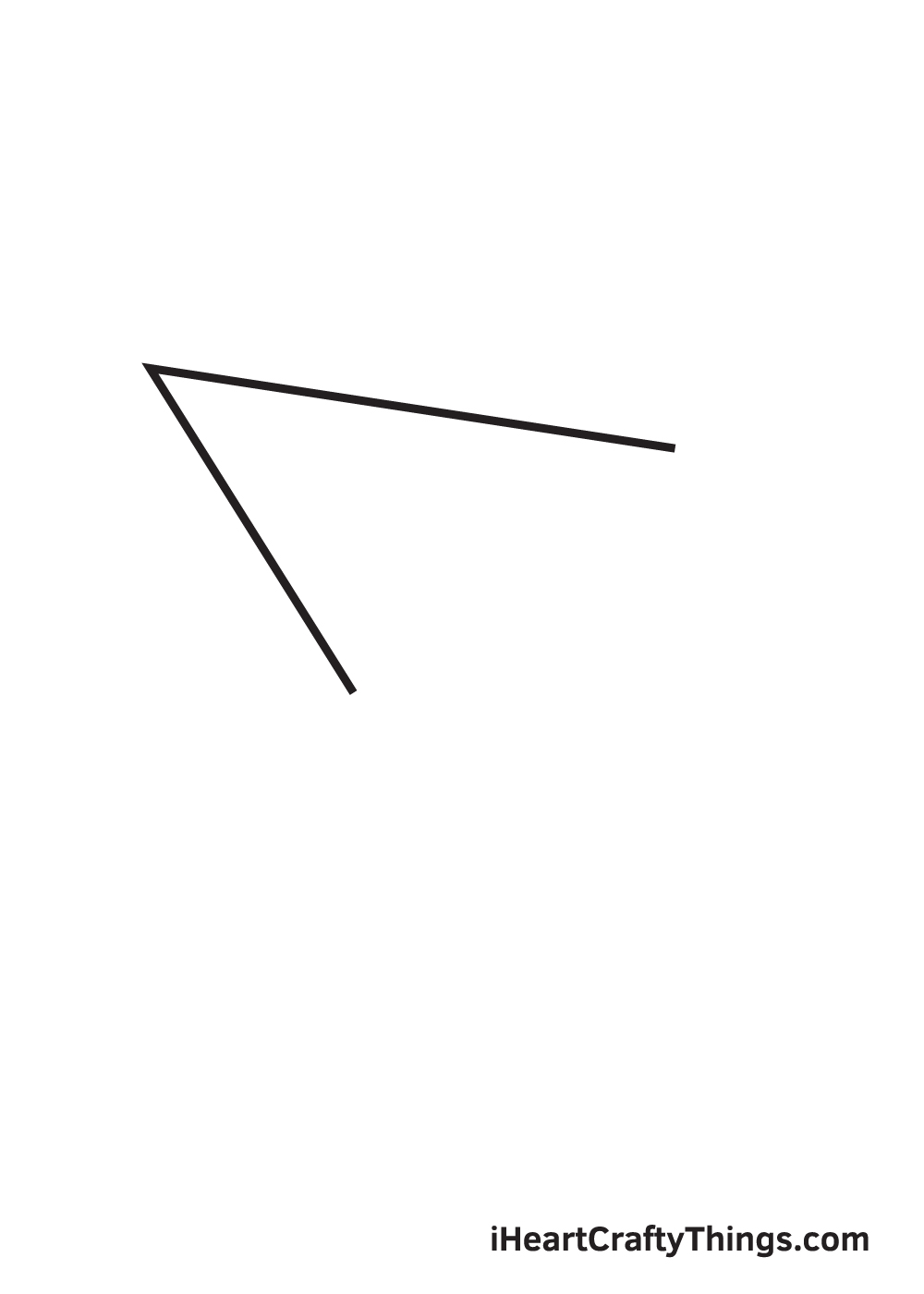paper airplane drawing step 2