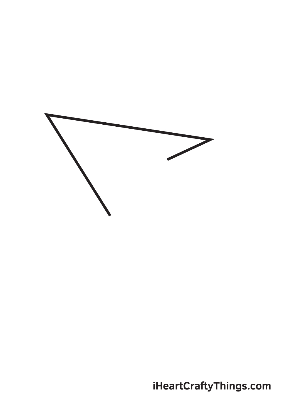 paper airplane drawing step 3
