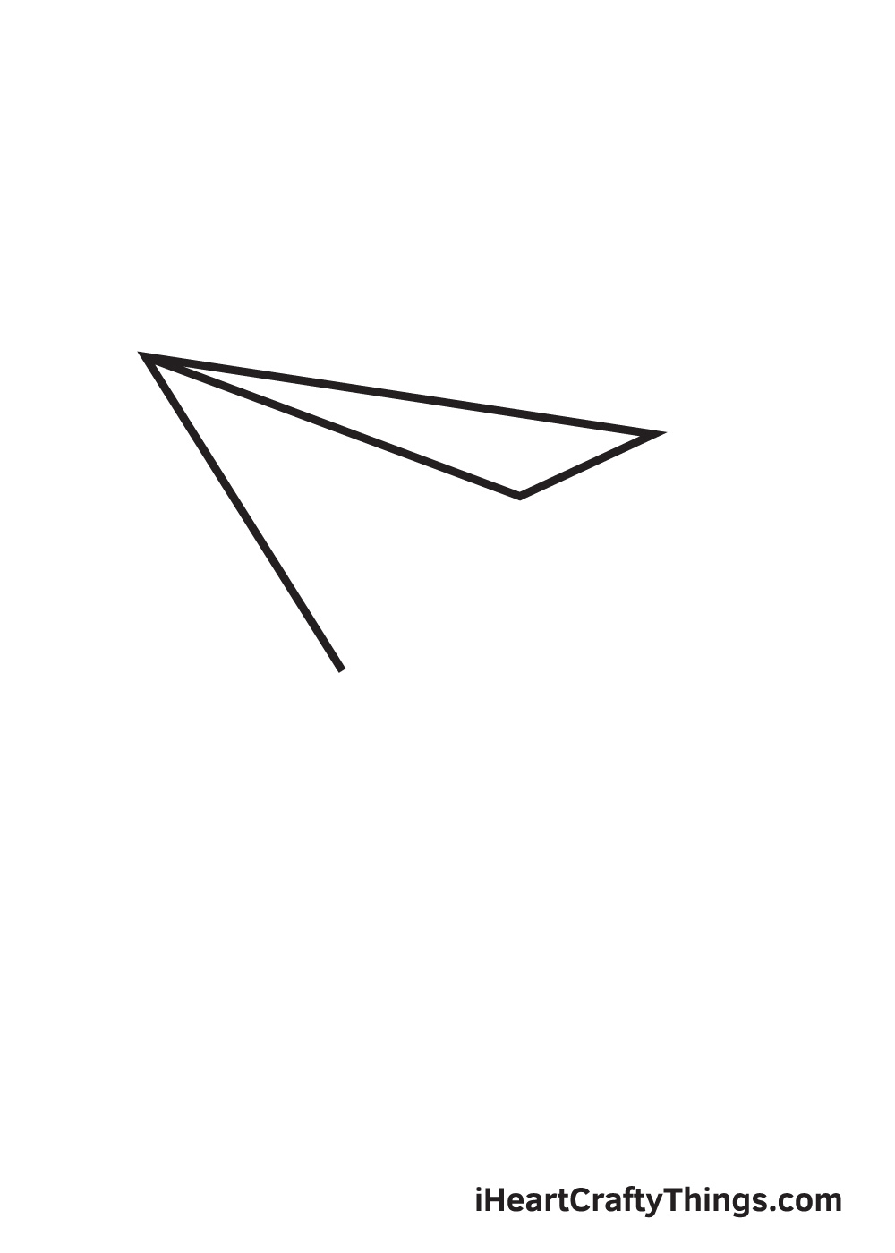 paper airplane drawing step 4